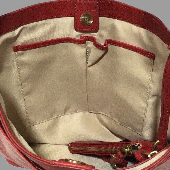 NWT LUCKY 🍀 BRAND Leather Shoulder Bag w/Attached Zipper Pouch, Samba Color - Picture 8 of 12